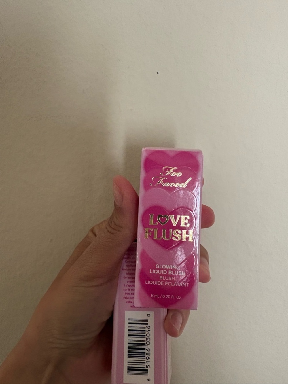 Too Faced Love Flush Glowing Liquid Blush - Bright Pink with Gold Accents